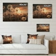 thumbnail image 4 of Designart "Sunset Dandelion landscape III" Floral Print on Natural Pine Wood, 4 of 5