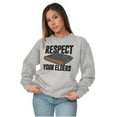 thumbnail image 4 of Respect Your Elders Dungeons Gamer Unisex Plus Fleece Graphic Sweatshirt Brisco Brands 2X, 4 of 5