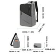 thumbnail image 2 of 3 PCS Laptop Backpack Crossbody Bag Handbag Set Color Block Multifunctional Multiple Compartments Travel Business Bags Set, 2 of 9