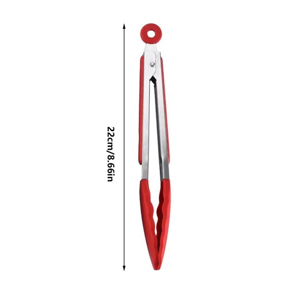 Kojanyu Kitchen Tongs Silicone Tongs for Cooking, Stainless Steel Non-Stick Kitchen Tongs for Grilling Cooking Dining, 7 Inches, Heat Resistant