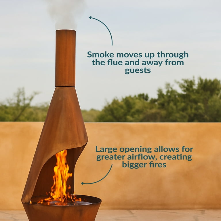 Sunnydaze Outdoor Small Wood-Burning Chiminea Fire Pit Fireplace