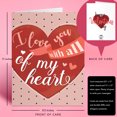thumbnail image 7 of "I Love You with All of My Heart" Big Valentine's Day Greeting Cards and Envelopes – 8.5" x 11" Extra Large Jumbo Valentines Card, Huge Oversized Cards for Spouse, Boyfriend, Girlfriend – 2 per Pack, 7 of 7