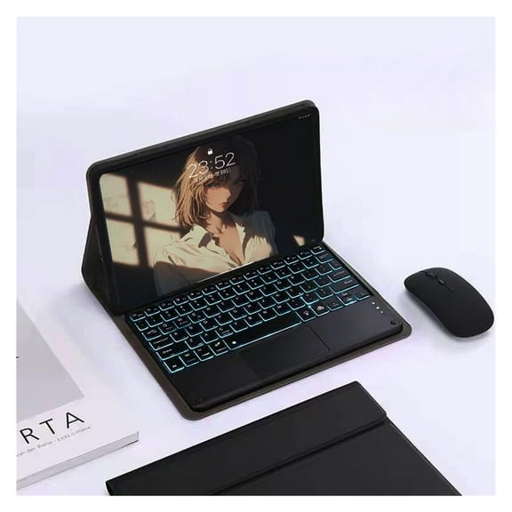XZAMB Keyboard Case Compatible with Samsung Galaxy Tab S8 / S7 11" 2022/2020,Slim Smart 7 Color Backlit Detachable Tablet Keyboard and Mouses,with Smart Touchpad Built in Pen Holder