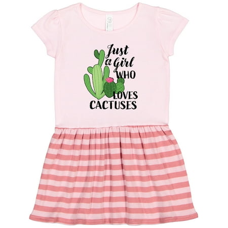 

Inktastic Just a Girl Who Loves Cactuses Gift Toddler Girl Dress