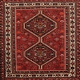 thumbnail image 1 of Ahgly Company Machine Washable Indoor Square Traditional Sienna Brown Area Rugs, 3' Square, 1 of 7