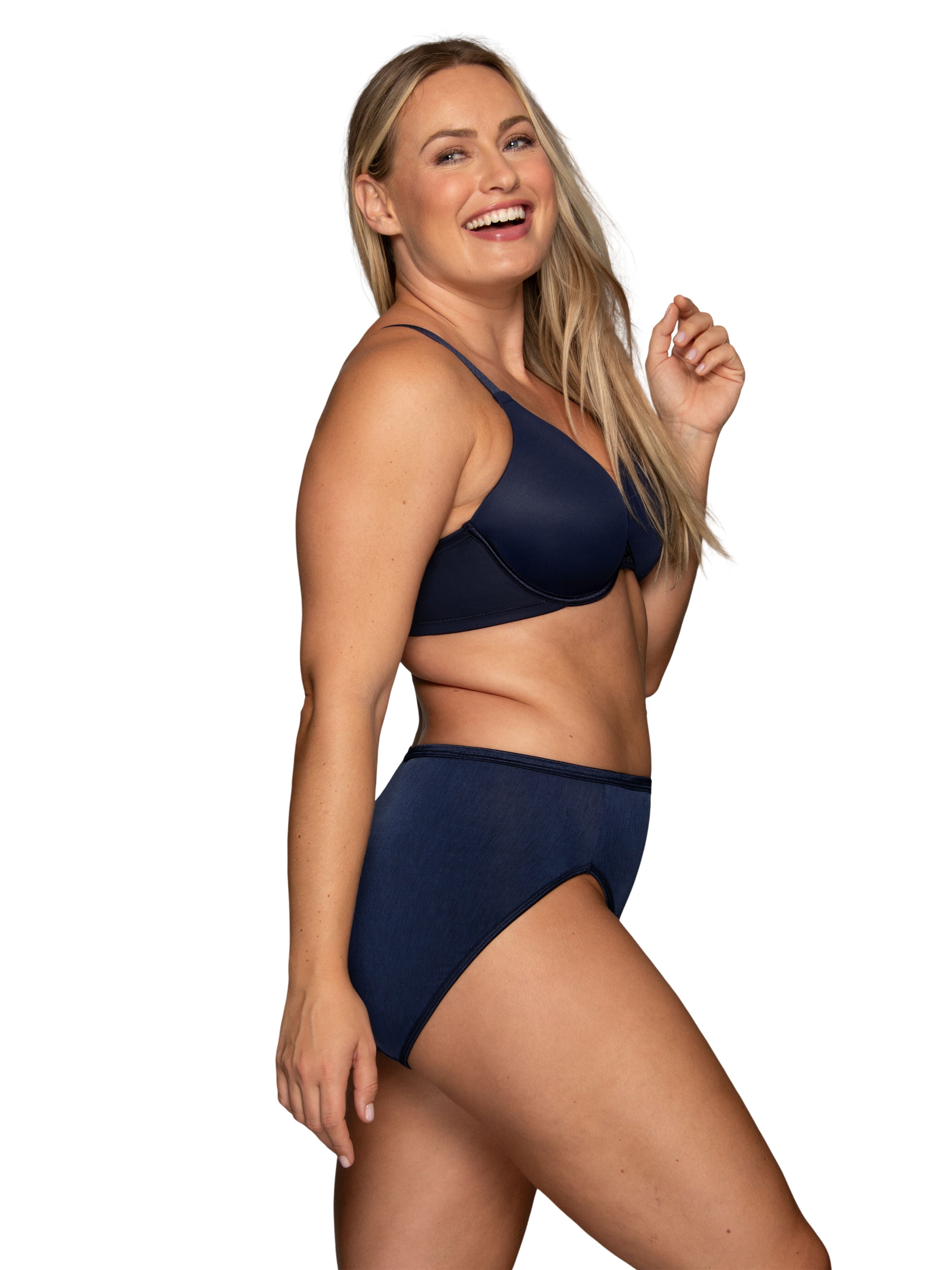 Vanity Fair Lingerie Women's Beauty Back Smoothing Underwire Bra, 4 Way Stretch Fabric, Lightly Lined Cups, Style 76380