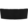 thumbnail image 4 of Maklaine Contemporary Black Boucle Fabric 2pc. Modular Sectional, 4 of 11