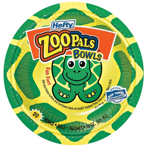 Hefty Pals Zoo Pals Variety Pack Paper Bowls, 10 oz, 20 ct