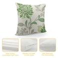 thumbnail image 4 of COMIO Sage Green Pillow Covers Dahlia Flowers and Grey Leaf Throw Pillowcase Decorative Room Spring Summer Green Flowers Cushion Cover for Patio Sofa Bedroom Indoor Outdoor Party, 4 of 5