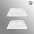 thumbnail image 2 of Renovators Supply Luke Bathroom Sink 24" White Porcelain Drop In Sink w/Center Faucet Hole Pack of 2, 2 of 4
