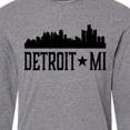 thumbnail image 4 of Inktastic Detroit Michigan City Skyline Long Sleeve T-Shirt, 4 of 5