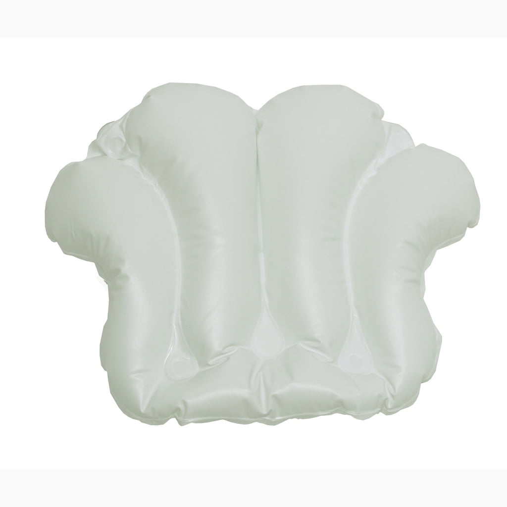 HomeCrate Shell Spa Inflatable Bath Pillow with suction cups White