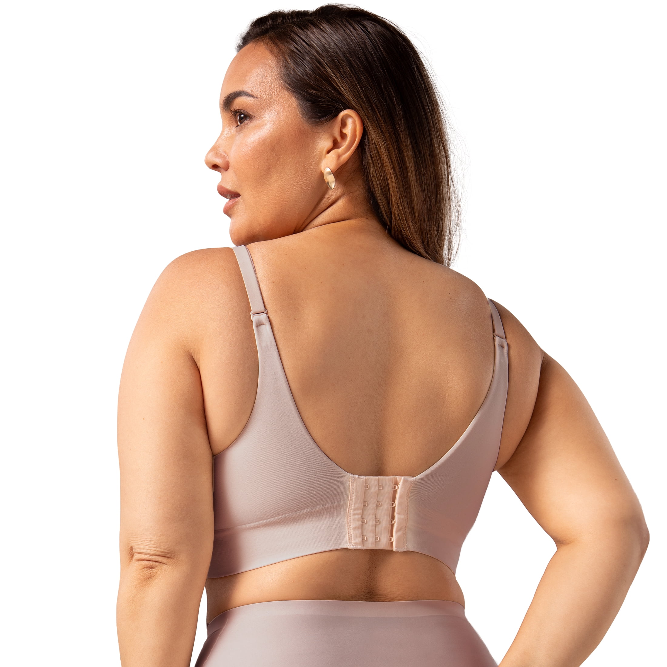 Truekind Comfort Back Smoothing Wireless Shaping Bra – Women’s Seamless Wire-Free Bra with Contour Cups & Back Bulge Smoothing Support, Sizes S to 4XL