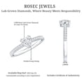 thumbnail image 6 of Rosec Jewels Heart Engagement Ring Half Carat - 5 MM Lab Diamond Ring - EF-VS Quality, 14K White Gold, US 11.00, 6 of 9