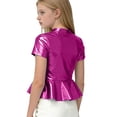thumbnail image 5 of EGNMCR Short Sleeve Round-Neck Blouses & Shirts Children's Spring And Summer Solid Color Festival Of Carnival Party Festival Performance Costumes Round Neck T-shirt Top For Kids Children polyester top, 5 of 5