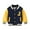 Yellow, variant on Boys Letterman Jacket Toddler Boy's Varsity Jacket Letter Graphic Color Block Collar Long Sleeve Baseball Jacket Streetwear Navy Size,4-5 Years