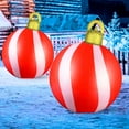 thumbnail image 4 of Hometravel Outdoor Christmas Ball Decoration, 60cm Inflatable PVC Sphere, Large Tree Ornament for Garden Patio and Yard Seasonal Display, 4 of 7