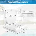 thumbnail image 3 of Gymax 2PCS Poolside Chairs for Edge of Pool Foldable Outdoor Pool Chair White, 3 of 10