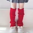 thumbnail image 5 of 7-Pack Girls' Fashion Knit Leg Warmers, Polyester Blend, Stretchy, Hand Washable, All-Season, Pull-On Closure, for School Uniforms & Everyday Wear, Fits Ages 12 & Under, 5 of 6