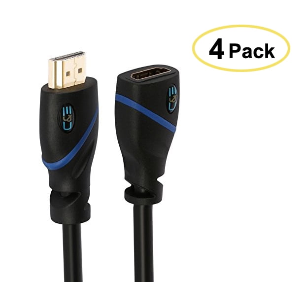 3D /& 4K Black ACCL 10 Feet Gold Plated All-in-One HDMI Cable - High Speed with Ethernet//Audio Return Male to Female Supports 1080P