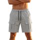 thumbnail image 2 of Ceisia Men's Linen-Like Casual Cargo Shorts with Elastic Drawstring Waist & Multi-Pocket Gifts, 2 of 9