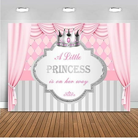 Mocsicka Little Princess Baby Shower Photo Backdrop 7x5ft A Little