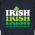 thumbnail image 3 of Instant Message - Irish Retro Repeat - Men's Crew Neck Fleece Pullover, 3 of 6