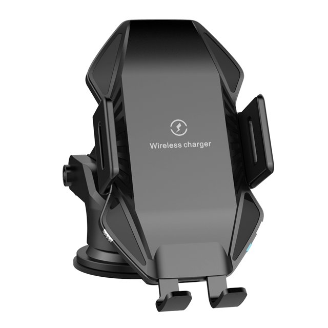 Cargador de coche inalámbrico con sujeción automática carga rápida de 15W conveniente para iPhone 15 14