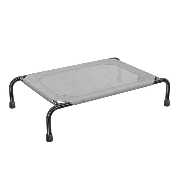 Raised Dog Bed Grey 36.5"L x 22.5"W x 8.25"Th For Small Dogs