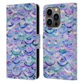 thumbnail image 1 of Head Case Designs Officially Licensed Micklyn Le Feuvre Marble Patterns Mosaic In Amethyst And Lapis Lazuli Leather Book Wallet Case Compatible with Apple iPhone 14 Pro, 1 of 6