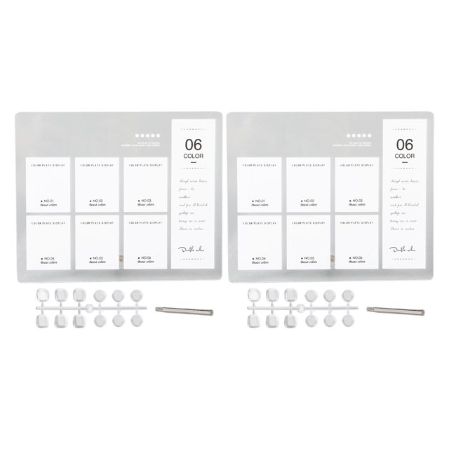 Magnetic Nail Practice Holder, 2PCS Acrylic Nail Art Display Board 6 Color Nail Tip Sample Display Stand Holder for Nail Art Design