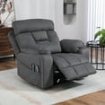 thumbnail image 5 of SYNGAR Power Lift Recliner Chair for the Elderly, Oversized Recliner with Massage and Heat, 2 Hidden Cup Holders, Side Pockets, 26" Width of Seat, 4 Motor, Reclining Chair, Dark Gray, 5 of 9