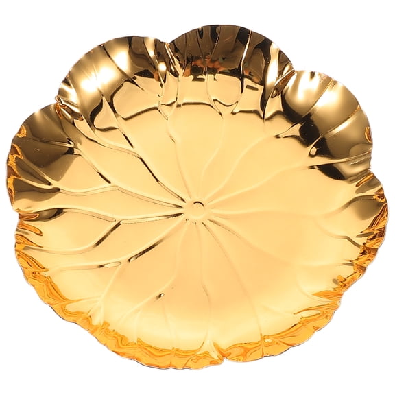 HOMEMAXS  Decorative Plates for Display Gold Serving Trays and Platters Golden