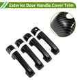 thumbnail image 4 of Cubierta de manija de puerta exterior Trim delantero izquierdo, delantero derecho, trasero izquierdo, trasero derecho para Dodge Ram 1500 19-24, fibra de carbono negra ABS, 1 juego, 4 of 7