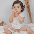 thumbnail image 6 of Kids Heroes One-Piece Silicone Pacifiers for Babies 3-36 Months, BPA-Free, 2 Pack, Pink and Vanilla, 6 of 8