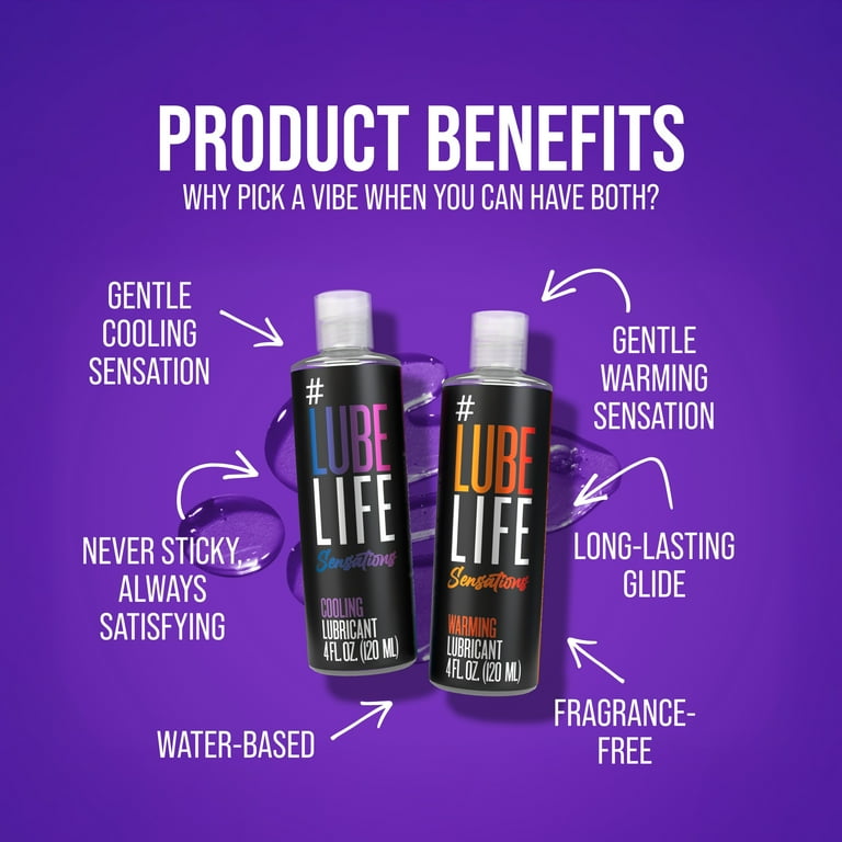 Lube Life Sensations Couples Pleasure Kit, Cooling & Warming Personal Lubricant, 4 fl oz (Pack of 2) - Walmart.com Lube Life Sensations Couples Pleasure Kit, Cooling & Warming Personal Lubricant, 4 fl oz (Pack of 2) - Walmart.com