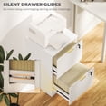 thumbnail image 4 of Lockable White Filing Cabinet with 2 Drawers - Compact Office Storage & Printer Stand - A4/Letter File Size - Modern MDF Design for Home Office & Workspace, 4 of 7