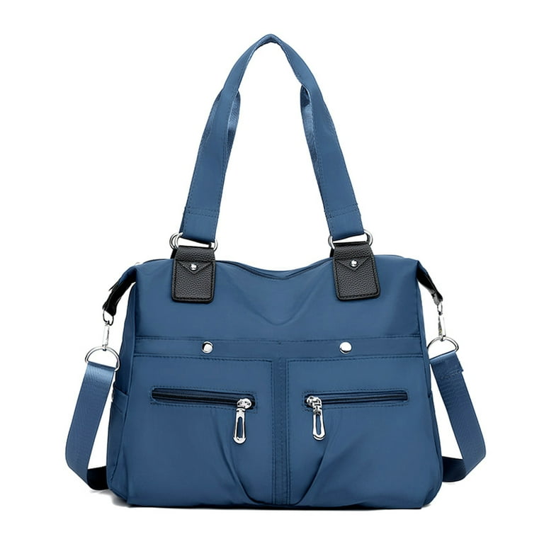 Kripyery Women Handbag Waterproof Nylon Shoulder Strap Top Handle Zipper  Ladies Crossbody Tote Bag Purse Shopping Use