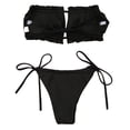 thumbnail image 2 of Seyurigaoka Women's Two Pieces Swimwear Suit,Sexy Strap-Free Backless Bra+Triangle Panties, 2 of 7