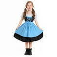thumbnail image 4 of FYDUU Girls Casual Dresses Girls Cute Girls Oktoberfest Festival Dress Kids German Dirndl Halloween Outfits Short Sleeve Midi Dresses Party Tulle Dresses L, 4 of 7