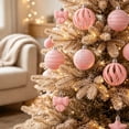 thumbnail image 4 of 35 Pcs Pink Christmas Balls Assorted Christmas Tree Ball Ornaments Shatterproof Plastic Hanging Decorations Xmas Bulbs for Tree Party Holiday Decor, 4 of 7