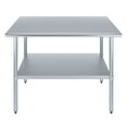 thumbnail image 2 of AmGood 30 in. x 48 in. Stainless Steel Table | Metal Utility Kitchen Prep Work Table | NSF, 2 of 9