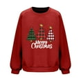 thumbnail image 4 of Womens Casual Christmas Tee Shirts Trendy Sweatshirt 2025 Pullover Sweaters Fall Oversized Sweatshirt Long Sleeve Blouses Floral, 4 of 4