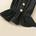 thumbnail image 3 of Vedolay Girl's Fall Outfits Little Girl Outfits Off Shoulder Ruffles Prints T Shirt Tops and Pants Set,Black 6-12 Months, 3 of 5