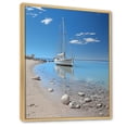 thumbnail image 2 of Designart "Boat gracefulness Minimalism IV" Nautical & Beach Floater Framed Canvas Wall Art, 2 of 7