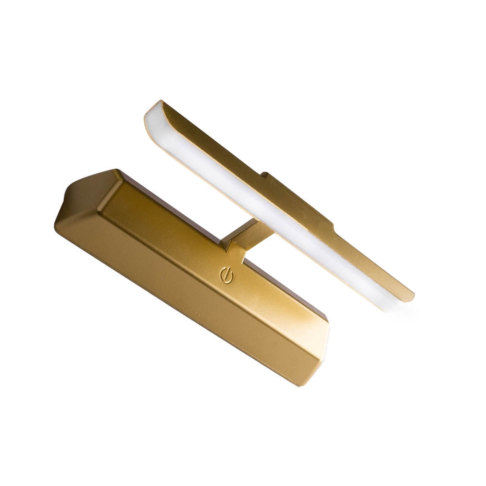 Westek 8 Inch LED Satin Gold Swivel Picture Light with Remote Control