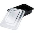 thumbnail image 1 of 12oz Black Rectangluar Microwavable Container w/ Lids 150 units/pack, 1 of 1