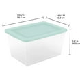thumbnail image 2 of Sterilite 58 Qt Storage Boxes, Clear Plastic Containers with Snap Lids, Set of 16, Mint, 2 of 7
