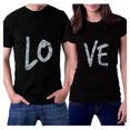 thumbnail image 2 of Leesechin Couple Matching Shirts Men Couples Lover Valentine's Day Short Sleeve Letter Print T Shirts Tops, 2 of 7