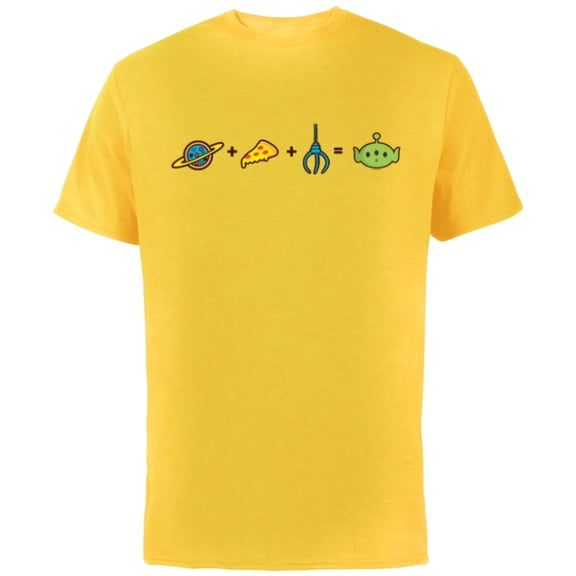 Disney and Pixar’s Toy Story Alien Emoji Code Formula - Short Sleeve Cotton T-Shirt for Adults - Customized-Yellow